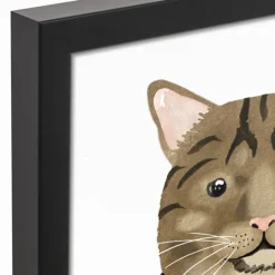 Kirkland's Home Personalized Brown Tabby Cat Canvas Wall Plaque- Wall Quotes & Signs