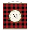 Kirkland's Home Personalized Buffalo Check Monogram Wall Hanging- Monogram Wall Decor