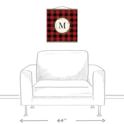 Kirkland's Home Personalized Buffalo Check Monogram Wall Hanging- Monogram Wall Decor