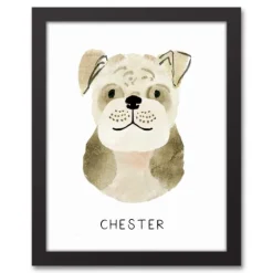 Kirkland's Home Personalized Bulldog Canvas Wall Plaque- Wall Quotes & Signs