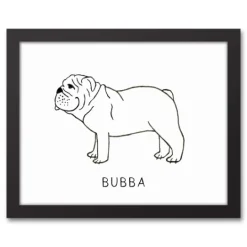 Kirkland's Home Personalized Bulldog Framed Wall Plaque- Wall Quotes & Signs