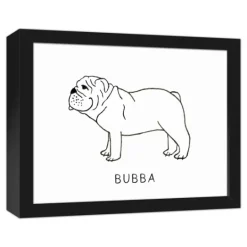 Kirkland's Home Personalized Bulldog Framed Wall Plaque- Wall Quotes & Signs