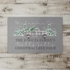 Kirkland's Home Personalized Christmas Tree Farm Kitchen Mat- Kitchen & Floor Mats