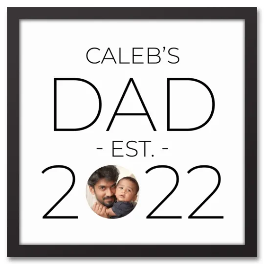Kirkland's Home Personalized Dad Established Black Canvas Print- Wall Quotes & Signs