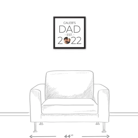 Kirkland's Home Personalized Dad Established Black Canvas Print- Wall Quotes & Signs