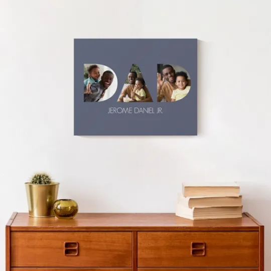 Kirkland's Home Personalized Dad Tri Canvas Art Print- Wall Quotes & Signs