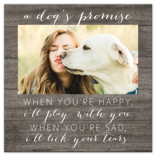 Kirkland's Home Personalized Dog'S Promise Canvas Wall Plaque- Wall Quotes & Signs