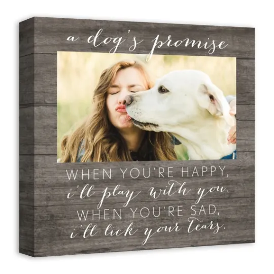 Kirkland's Home Personalized Dog'S Promise Canvas Wall Plaque- Wall Quotes & Signs