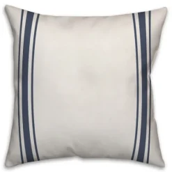 Kirkland's Home Personalized Farmhouse Stripe Monogram Pillow- Pillows