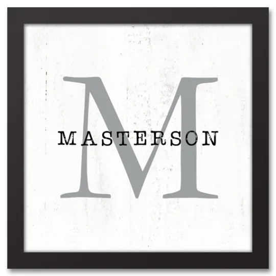 Kirkland's Home Personalized Framed Monogram Canvas Wall Plaque- Monogram Wall Decor