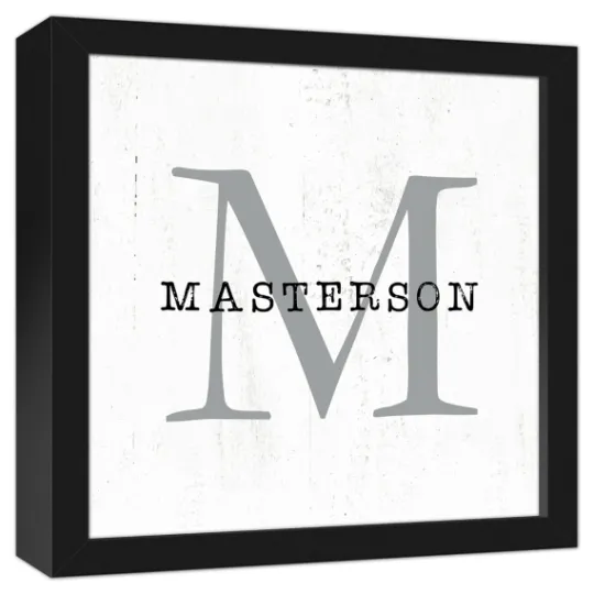 Kirkland's Home Personalized Framed Monogram Canvas Wall Plaque- Monogram Wall Decor