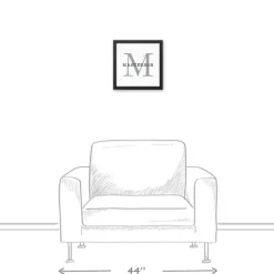 Kirkland's Home Personalized Framed Monogram Canvas Wall Plaque- Monogram Wall Decor