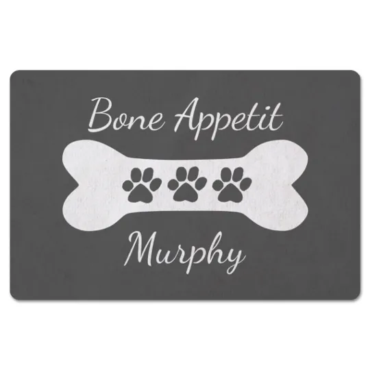Kirkland's Home Personalized Gray Bone Apetit Kitchen Mat- Kitchen & Floor Mats