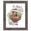 Kirkland's Home Personalized Gray Floral Framed Wall Plaque- Wall Plaques
