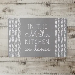 Kirkland's Home Personalized Gray Kitchen Dance Kitchen Mat- Kitchen & Floor Mats