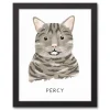 Kirkland's Home Personalized Gray Tabby Cat Canvas Wall Plaque- Wall Quotes & Signs