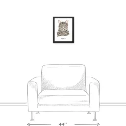 Kirkland's Home Personalized Gray Tabby Cat Canvas Wall Plaque- Wall Quotes & Signs
