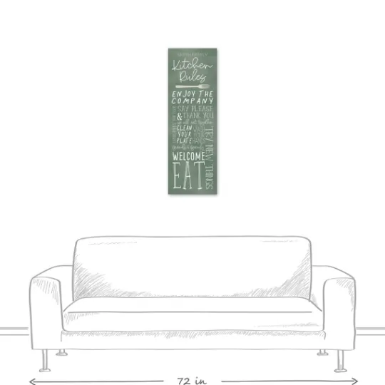 Kirkland's Home Personalized Kitchen Rules Canvas Wall Plaque- Wall Quotes & Signs