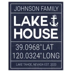 Kirkland's Home Personalized Lake House Canvas Wall Plaque- Wall Quotes & Signs