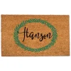 Kirkland's Home Personalized Leaf Wreath Coir Doormat- Doormats