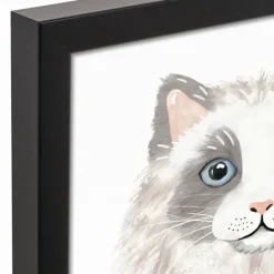 Kirkland's Home Personalized Long Hair Gray Cat Canvas Wall Plaque- Wall Quotes & Signs