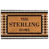Kirkland's Home Personalized Monochrome Tile Coir Doormat- Doormats
