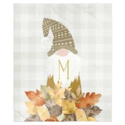 Kirkland's Home Personalized Monogram Gnome Harvest Throw Blanket- Blankets & Throws