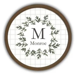 Kirkland's Home Personalized Monogram Leafy Frame Plaque- Monogram Wall Decor
