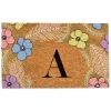 Kirkland's Home Personalized Monogram Spring Flowers Coir Doormat- Doormats