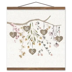 Kirkland's Home Personalized Monogram Tree Branch Teakwood Print- Wall Quotes & Signs