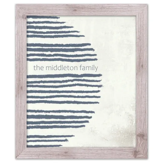 Kirkland's Home Personalized Navy Stripes Framed Wall Plaque- Wall Quotes & Signs