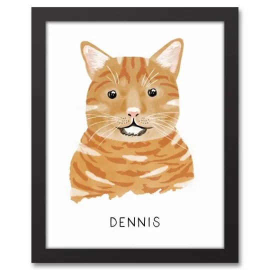 Kirkland's Home Personalized Orange Tabby Cat Canvas Wall Plaque- Wall Quotes & Signs