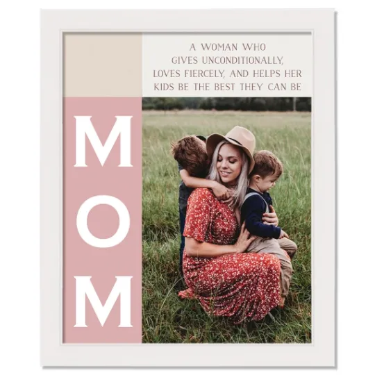 Kirkland's Home Personalized Pink Mom Photo Framed Print- Wall Quotes & Signs