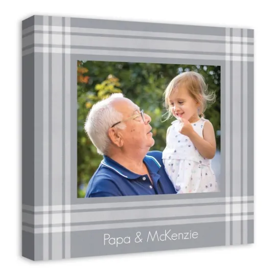 Kirkland's Home Personalized Plaid Photo Canvas Art Print- Wall Quotes & Signs