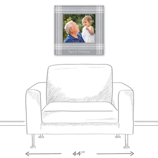 Kirkland's Home Personalized Plaid Photo Canvas Art Print- Wall Quotes & Signs