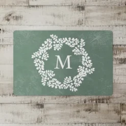 Kirkland's Home Personalized Sage Fern Monogram Kitchen Mat- Kitchen & Floor Mats