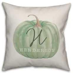 Kirkland's Home Personalized Sage Pumpkin Harvest Outdoor Pillow- Pillows