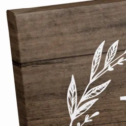 Kirkland's Home Personalized Shiplap Wreath Canvas Wall Plaque- Monogram Wall Decor