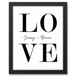 Kirkland's Home Personalized Simple Love Framed Canvas Wall Plaque- Wall Quotes & Signs