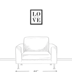 Kirkland's Home Personalized Simple Love Framed Canvas Wall Plaque- Wall Quotes & Signs