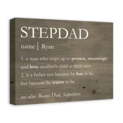 Kirkland's Home Personalized Stepdad Definition Canvas Wall Plaque- Wall Quotes & Signs