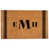 Kirkland's Home Personalized Striped Monogram Coir Doormat- Doormats