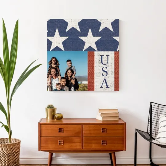 Kirkland's Home Personalized Usa Flag Canvas Art Print- Wall Quotes & Signs