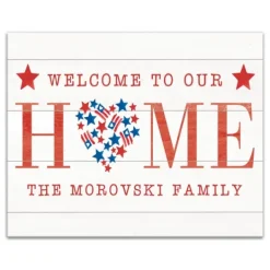 Kirkland's Home Personalized Welcome To Our Home Canvas Art Print- Wall Quotes & Signs