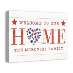 Kirkland's Home Personalized Welcome To Our Home Canvas Art Print- Wall Quotes & Signs