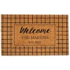 Kirkland's Home Personalized Welcome Windowpane Coir Doormat- Doormats