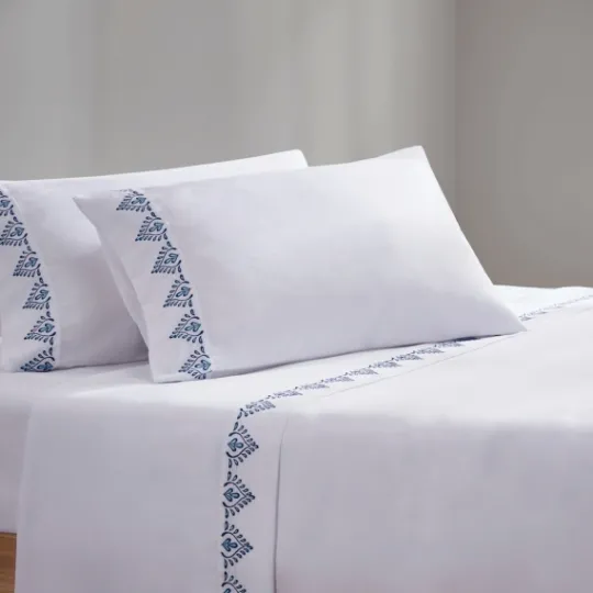 Kirkland's Home Petal Blossom Hem Microfiber 4-Pc. King Sheet Set- Bed Sheets