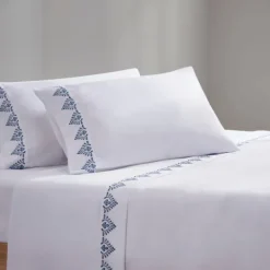 Kirkland's Home Petal Blossom Hem Microfiber 4-Pc. Queen Sheet Set- Bed Sheets