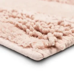 Kirkland's Home Petal Blush Asymmetrical Cotton Bath Mat, 45 In.- Bathroom Rugs
