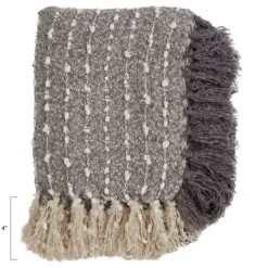 Kirkland's Home Petite Pom Pom Throw With Tassels- Blankets & Throws